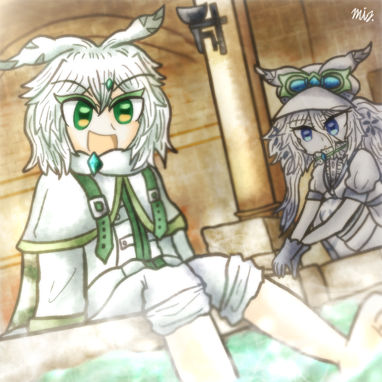 温泉街のモスノウ達